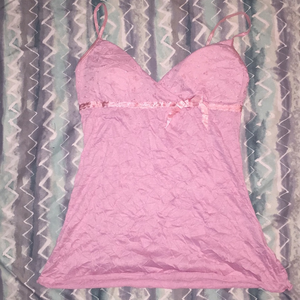 One Step Up baby pink large padded bra tank